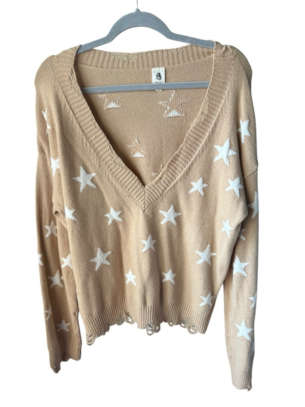 Flawless Distressed Counting Stars Sweater